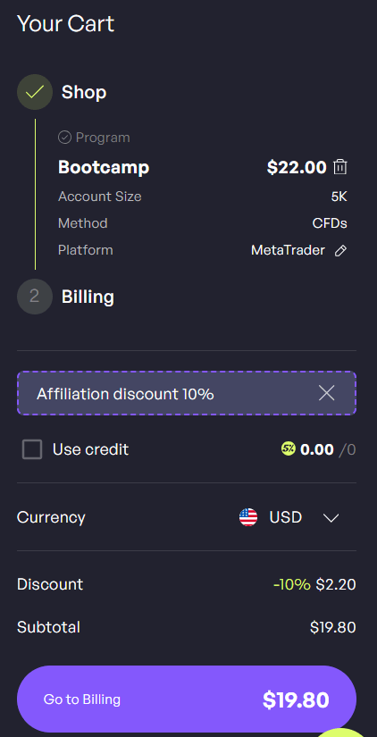 Step 4: Enter the Coupon Code